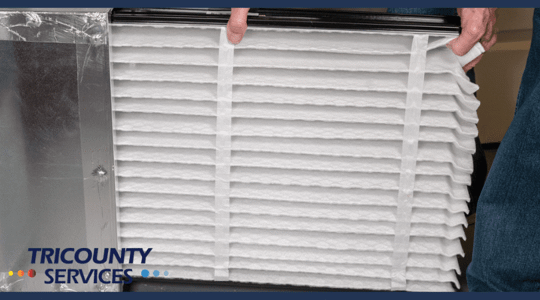 air filter helping to purify indoor air