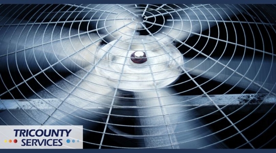 Top view of an air conditioning unit